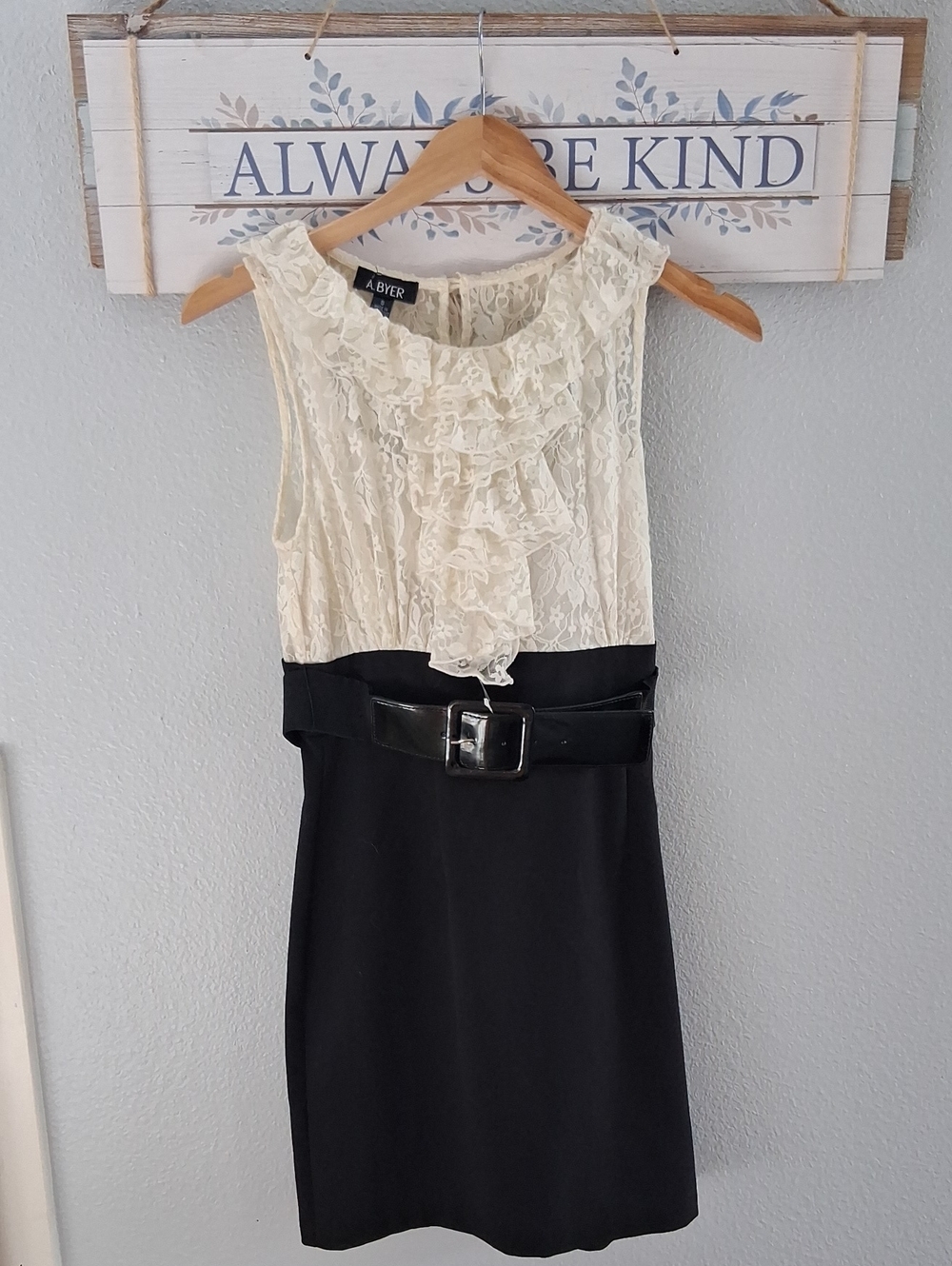 A. Byer Lace Ruffle dress